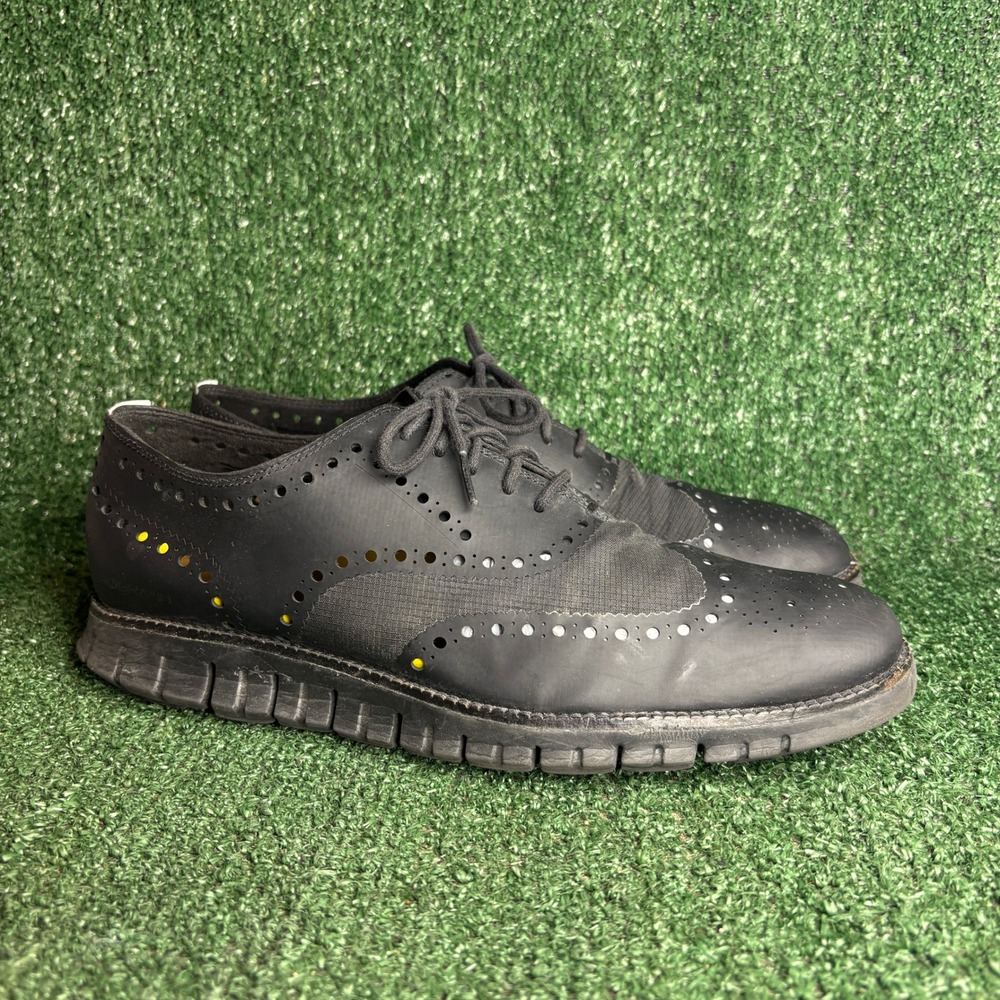 Cole Haan Zerogrand Wingtip Oxford Perforated Casual Dress Shoe Black‎ Mens 11 M